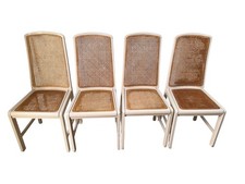 SET 4 SEDIE IN LEGNO PAGLIA DI