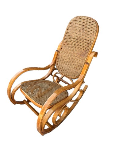 Sedia dondolo legno e - in,