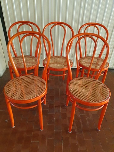 Sedia thonet arancione - sedia,